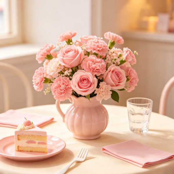 Pink Roses & Pink Carnations · Cotton Candy