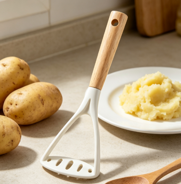 Wooden Handle Potato Press