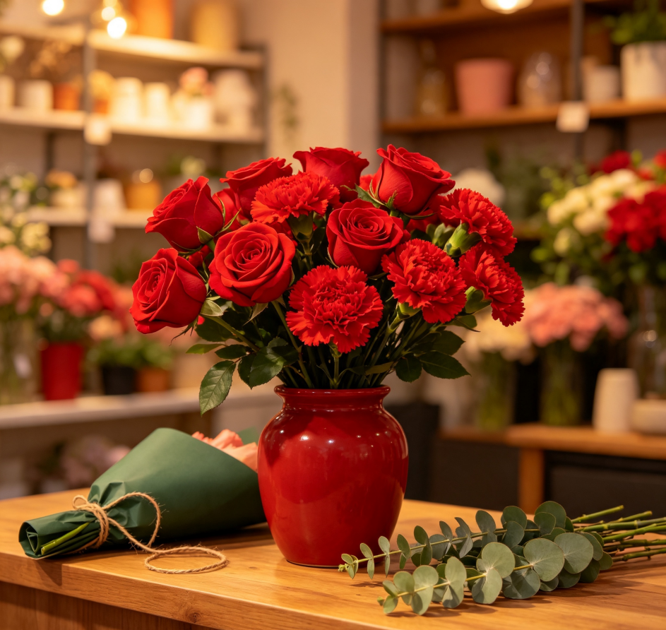 Red Roses & Red Carnations · Crimson Memories