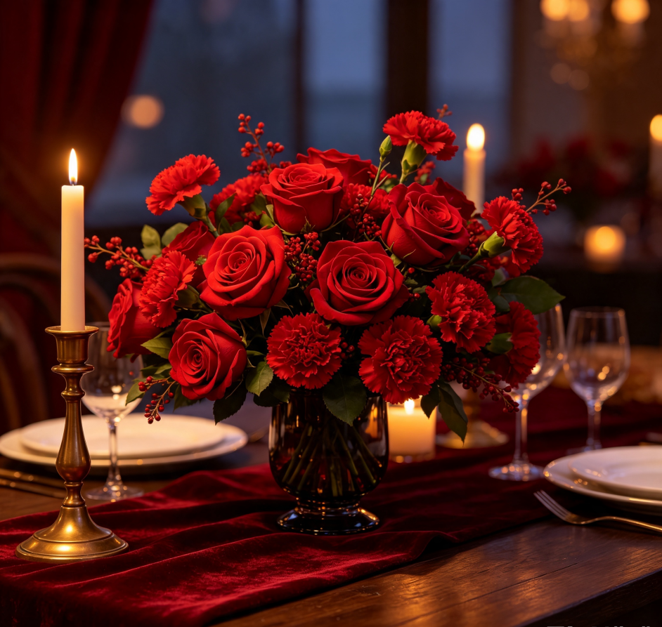 Red Roses & Red Carnations · Crimson Memories