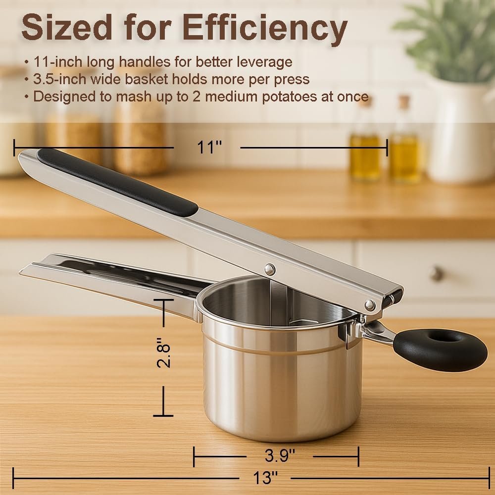 Stainless Steel Potato Ricer and Masher